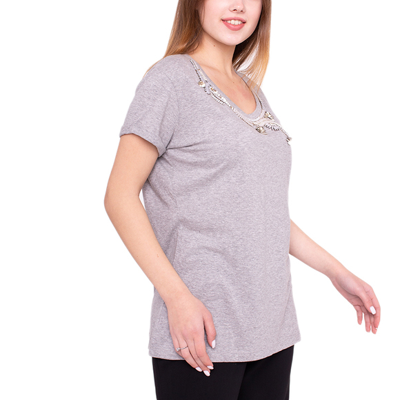 Simona Barbieri Blouse Women size L Gray - Picture 3 of 5